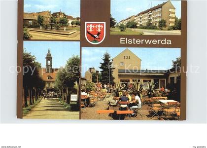 72533991 Elsterwerda Wappenbrunnen Strasse des Aufbaus Schloss Elsterwerda Eisca