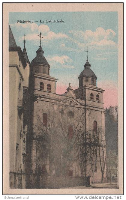 CPA - AK Malmedy Cathedrale Eglise bei Eupen Verviers Monschau Liege Lüttich Aachen Simmerath Roetgen Lontzen Eifel