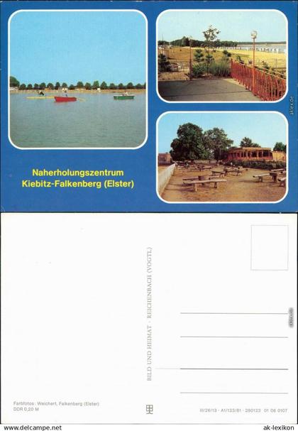 Ansichtskarte Falkenberg (Elster) Naherholungszentrum Kiebitz-Falkenberg 1984