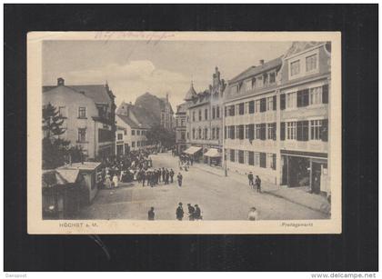 AK Höchst am Main Freitagsmarkt um 1917