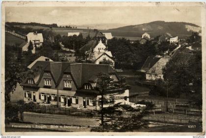 Frauenstein i. Erzgeb., Blick v. Sandberg zum Bahnhof