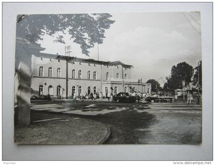 Fürstenwalde , Bahnhof  , Schöne Karte ,  mit Marke + Stempel  , 2 Scans