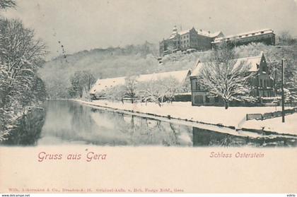 *** Thuringe ****  Gruss aus Gera schloss Osterstein - stamped TTBE