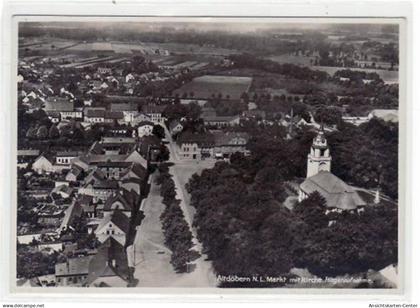 39021398 - Altdoebern mit Fliegeraufnahme von Markt und Kirche. Karte beschrieben. Gute Erhaltung.