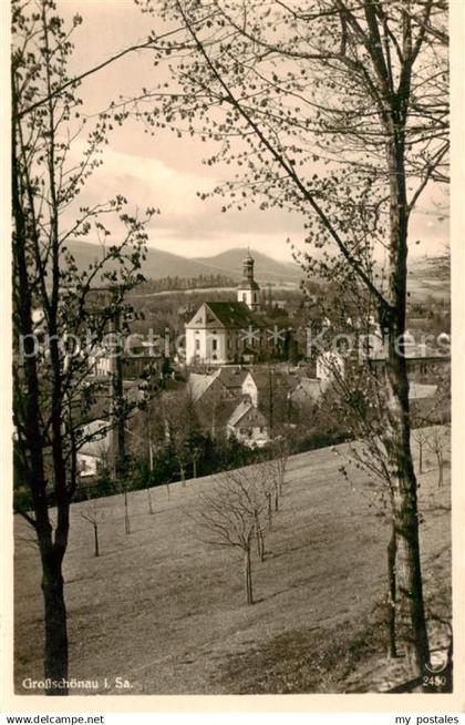 Grossschoenau Sachsen Teilansicht mit Kirche