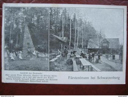 Grünhain-Beierfeld (Erzgebirgskreis) - Zweibildkarte Fürstenbrunn bei Schwarzenberg