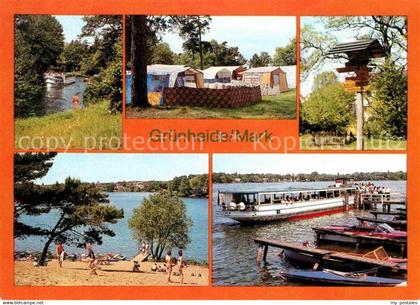 72627767 Gruenheide Mark An der Loecknitz Camping Peetzsee Wanderwegweiser Werls