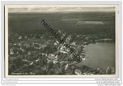 Grünheide in der Mark - Fliegeraufnahme - Foto-AK