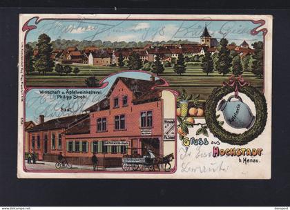 Dt. Reich Litho Hochstadt b. Hanau Äpfelweinkelterei