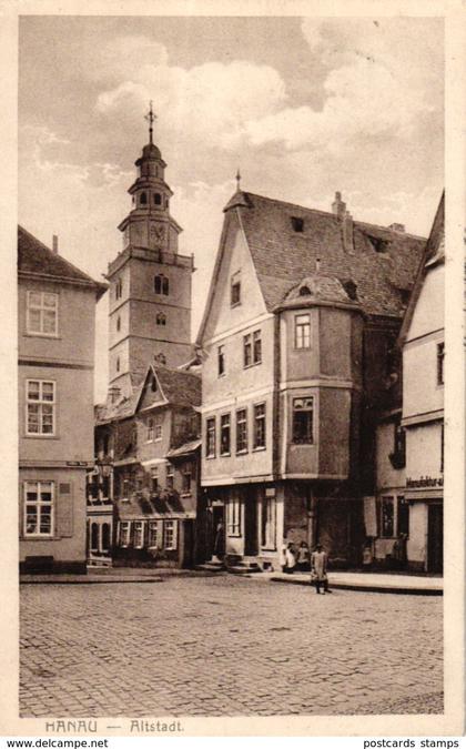 Hanau, Altstadt mit Manufactur, 1916 nach Schlüchtern versandt