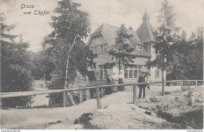 AK Töpferbaude Töpfer Baude Gasthaus Turm a Oybin Olbersdorf Jonsdorf Zittau Lückendorf Hartau Eichgraben Grottau Hradek