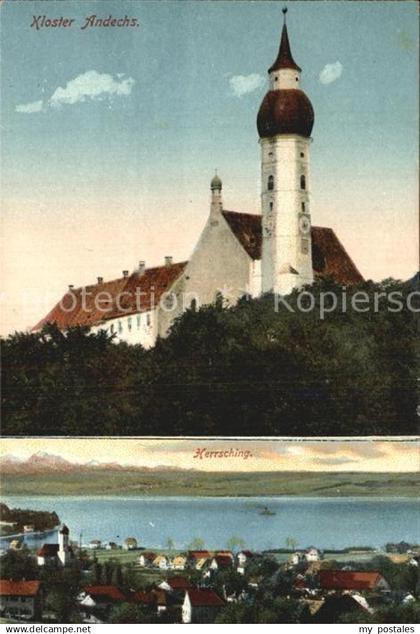 42568893 Herrsching Ammersee mit Kloster Andechs Herrsching a.Ammersee