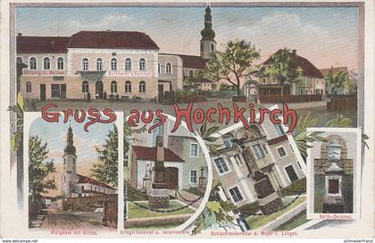 Litho AK Hochkirch Burkhardt 's Gasthof Denkmal a Cunewalde Pommritz Kuppritz Bautzen Löbau Sornssig Kubschütz Plotzen