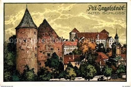 42688296 Ingolstadt Donau Altes Schloss Kuenstlerkarte Ingolstadt