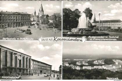 70103297 Kaiserslautern Kaiserslautern Platz Kirche Bahnhof x 1957