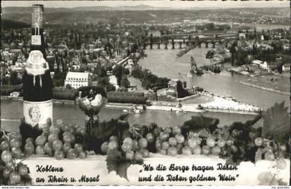 70083988 Koblenz Rhein Koblenz  x 1956 Koblenz