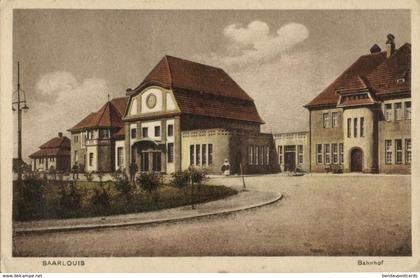 SAARLOUIS, Bahnhof (1926) AK