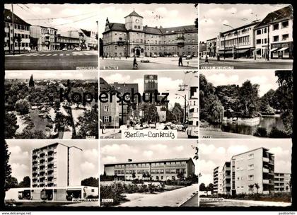 ÄLTERE POSTKARTE BERLIN-LANKWITZ SCHULE HOCHHAUS SIEDLUNG AM PARK LEONORENSTRASSE KAISER WILHELM-STRASSE