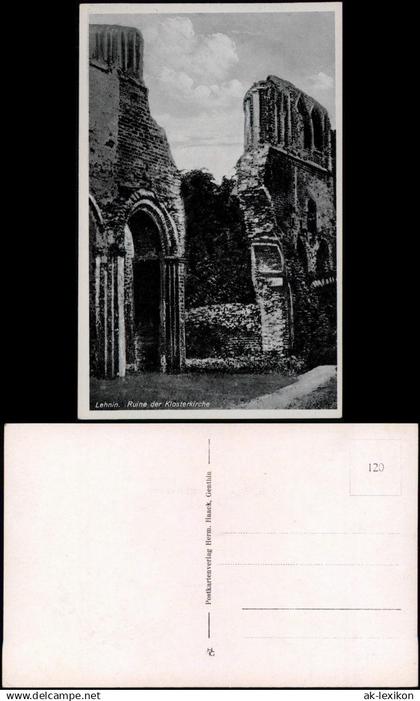 Ansichtskarte Lehnin-Kloster Lehnin Lehnin Ruine der Klosterkirche 1920