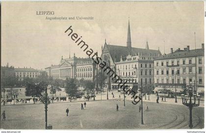 Leipzig - Augustusplatz - Universität - Strassenbahn - Verlag Kaufhaus Brühl Leipzig