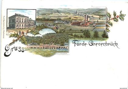 Gruss aus Förde-Grevenbrück - Litho - Lennestadt