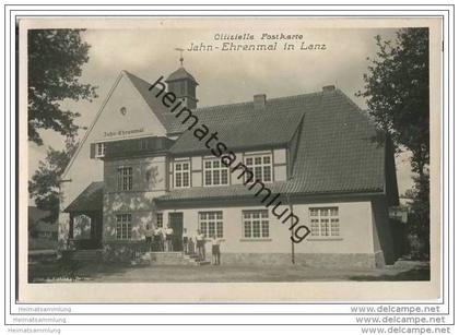 Lanz - b. Lenzen a. d. Elbe - Jahn Ehrenmal - Foto-AK - Erbaut von F. Düwerth Lenzen - Bahnpost