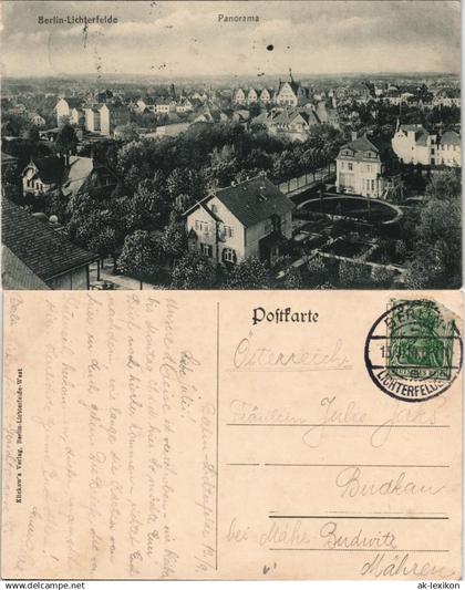 Ansichtskarte Lichterfelde-Berlin Straßenpartie 1914