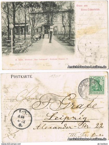 Lichterfelde-Berlin Wirtshaus zum Lindenpark (Potsdamer Chaussee 57) 1902