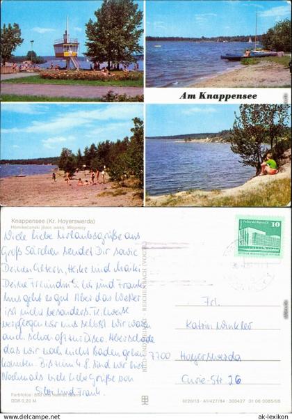 Ansichtskarte Groß Särchen-Lohsa Łaz Knappensee Badestrand g1984