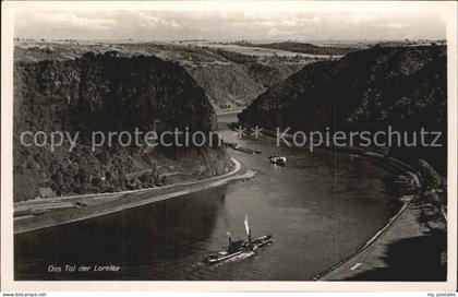 72489761 Loreley Lorelei Fliegeraufnahme Rheinpartie Blick Loreley