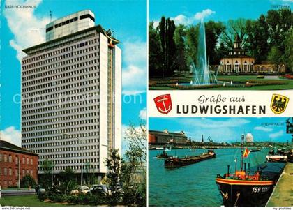 73128948 Ludwigshafen Rhein Ebertpark BASF Hochhaus Ludwigshafen Rhein