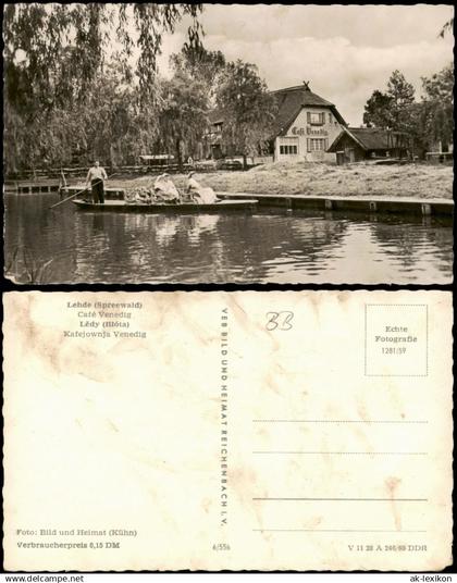 Lehde (Spreewald)-Lübbenau  Café Venedig Lědy   Kafejownja Venedig 1960