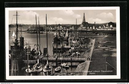 AK Lübeck-Travemünde, Hafen mit Segelbooten