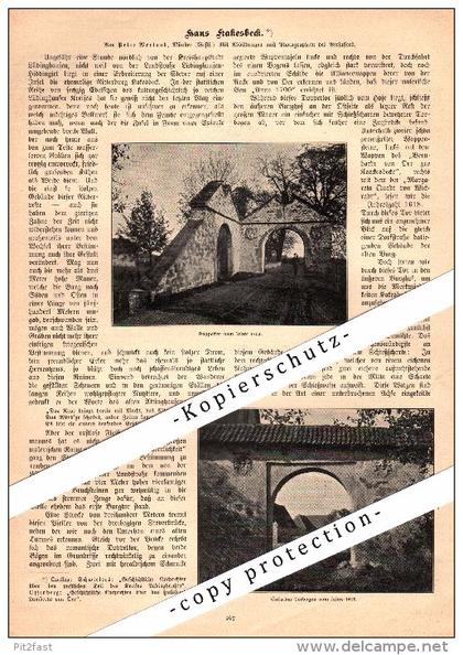 original Zeitungsbericht - 1905 - Burg Kakesbeck b. Lüdinghausen !!!