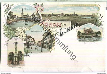 Lünen - Markt - Lippebrücke - Verlag H. C. D. No. 1198