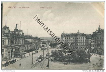 Mainz - Bahnhofsplatz - Straßenbahn - Verlag Kaspar Suder Mainz