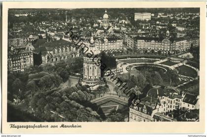 Mannheim - Foto-Ansichtskarte - Flugzeugaufnahme - Verlag Badisch-Pfälzische Flugbetrieb AG Mannheim