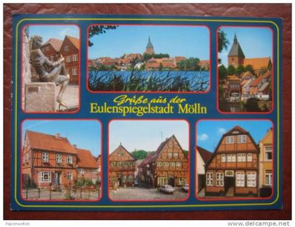 Mölln - Mehrbildkarte "Grüße aus der Eulenspiegelstadt Mölln"