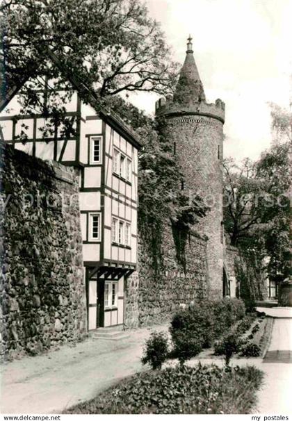 72788061 Neubrandenburg Stadtmauer mit Wiekhaus und Moenchturm Neubrandenburg