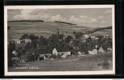 AK Neudorf /Erzgebirge, Ortsansicht aus der Vogelschau