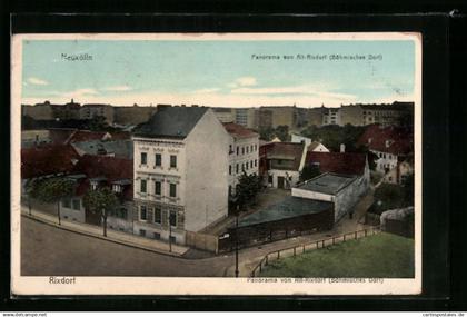 AK Berlin-Rixdorf, Panorama von Alt-Rixdorf (Böhmisches Dorf) aus der Vogelschau