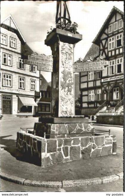 70120514 Bad Grund Bad Grund Wegweiser ungelaufen ca. 1955 Bad Grund