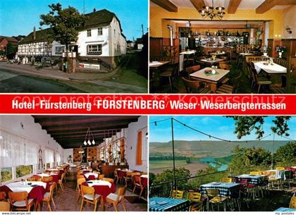 73047515 Fuerstenberg Weser Weserberg Terrassen und Hotel Fuerstenberg Gastraum