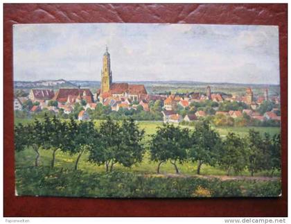 Nördlingen - Künstlerkarte Panorama