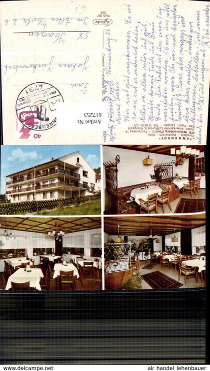 617253,Mehrbild Ak Bad Wünnenberg Tannenhof Pension Restaurant