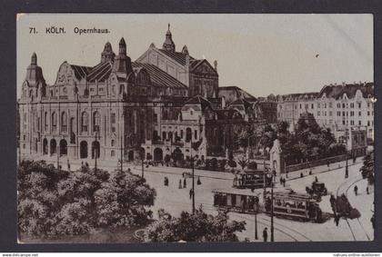 Ansichtskarte Köln NRW Opernhaus Strassenbahn Feldpost n. Kirchlengern Kreis