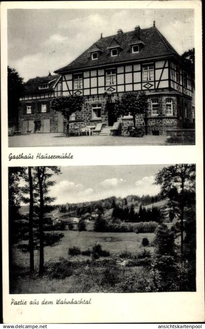 CPA Neunkirchen Seelscheid im Rhein Sieg Kreis, Gasthaus Hausermühle, Wahnbachtal