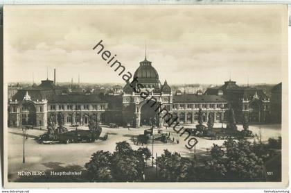 Nürnberg - Hauptbahnhof - Foto-Ansichtskarte - Verlag Liebermann & Co Nürnberg