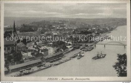 Passau Blick auf den Neumark und Donau