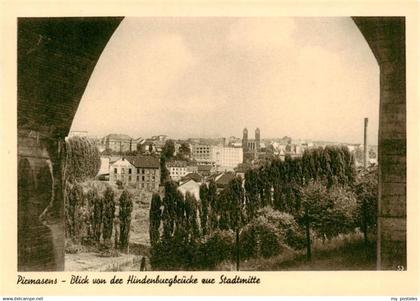 73896700 Pirmasens Blick von der Hindenburgbruecke zur Stadtmitte Pirmasens